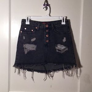 Signature8 Black Mini Denim Skirt size S